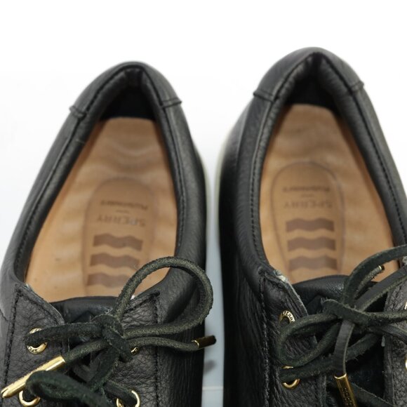 Sperry Womens Anchor Plushwave Sneaker Size 11 Black Leather Lace Up Shoes Low - Picture 9 of 14